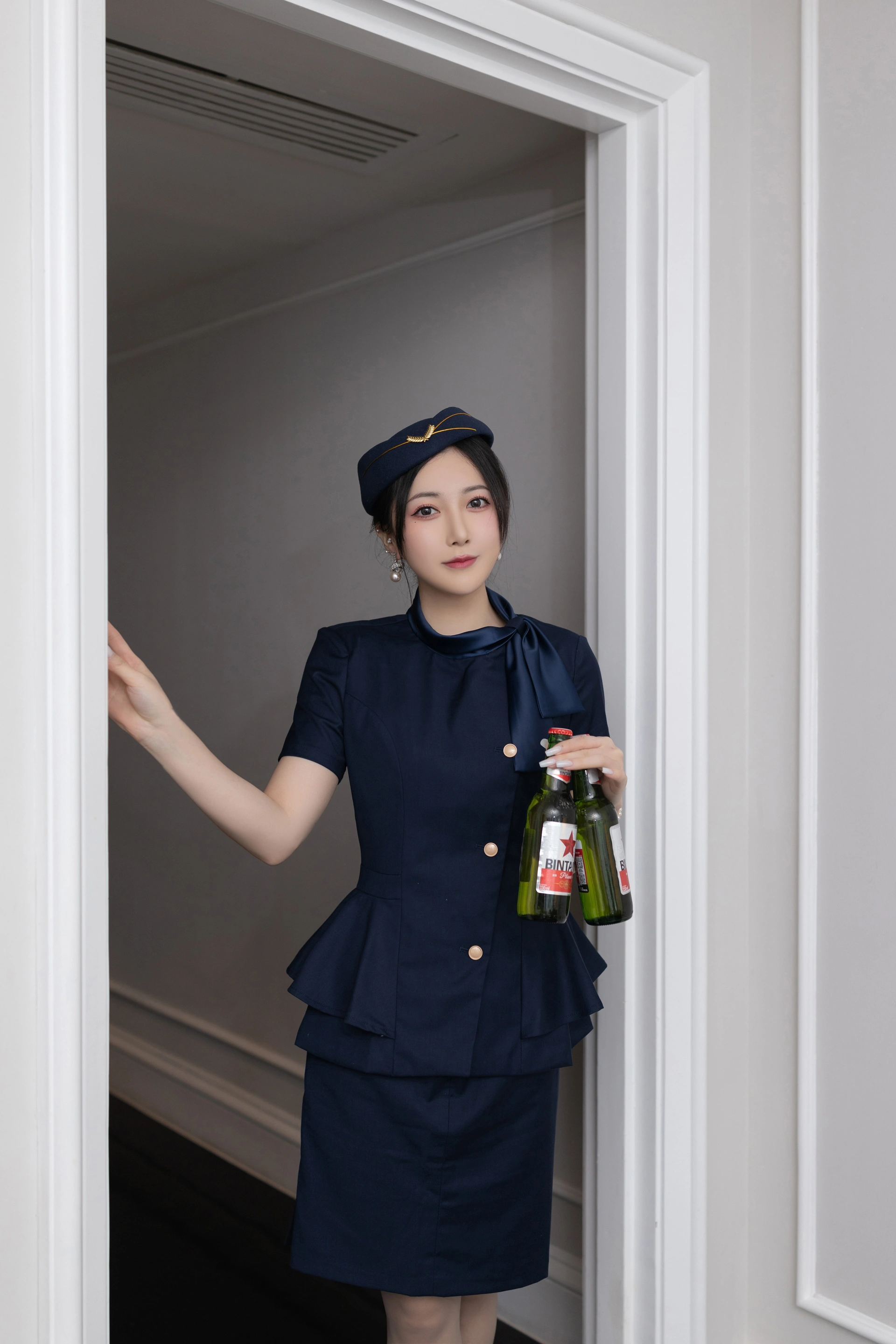 鱼子酱Fish（私拍）- NO.216《空姐制服》写真 0